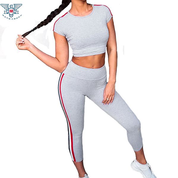 women tracksuit 2018 crop and leggings 2 piece set sport suit women clothing set jogging suit for runway yoga sets, White;red
women tracksuit 2018 crop and leggings 2 piece set sport suit women clothing set jogging suit for runway yoga sets, White;red