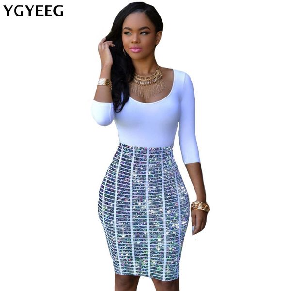 ygyeeg women dress sheath package hip party dress three quarter sleeve plus size o-neck bodycon dresses autumn club wear, White;black
ygyeeg women dress sheath package hip party dress three quarter sleeve plus size o-neck bodycon dresses autumn club wear, White;black