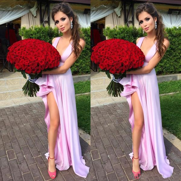 charming deep v neck evening gowns high split prom dresses cocktail formal party dress, Black
charming deep v neck evening gowns high split prom dresses cocktail formal party dress, Black