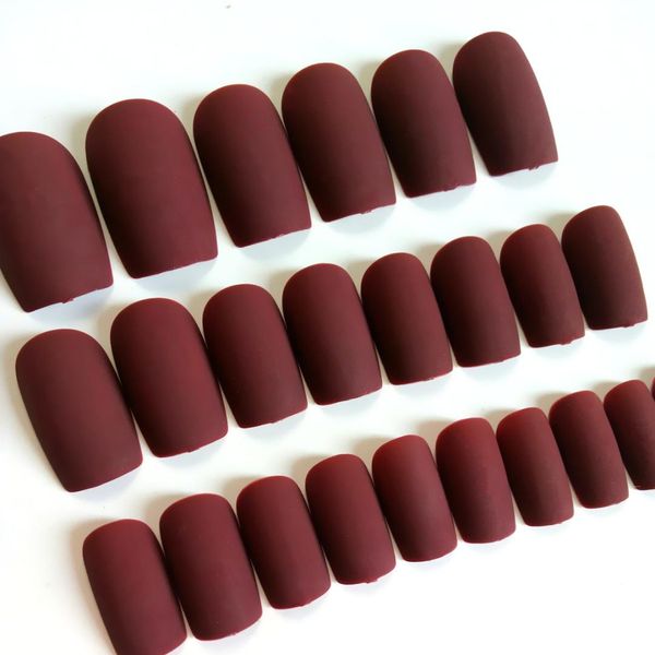 24pcs darkest wine red fake nail matte surface acrylic false nails diy nail art full cover manicure tools z193, Red;gold
24pcs darkest wine red fake nail matte surface acrylic false nails diy nail art full cover manicure tools z193, Red;gold