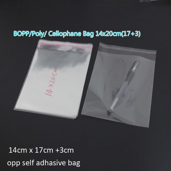 200pcs clear resealable bopp/poly/ cellophane bag 14x20cm(17+3) transparent opp gift bags plastic packaging self adhesive seal
200pcs clear resealable bopp/poly/ cellophane bag 14x20cm(17+3) transparent opp gift bags plastic packaging self adhesive seal