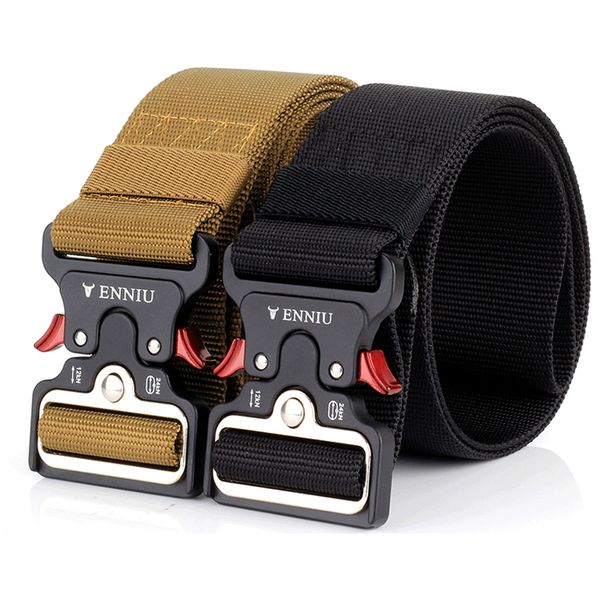 tactical belt men swat nylon waist belt army combat equipment metal buckle survival accessories waistband, Black;brown
tactical belt men swat nylon waist belt army combat equipment metal buckle survival accessories waistband, Black;brown
