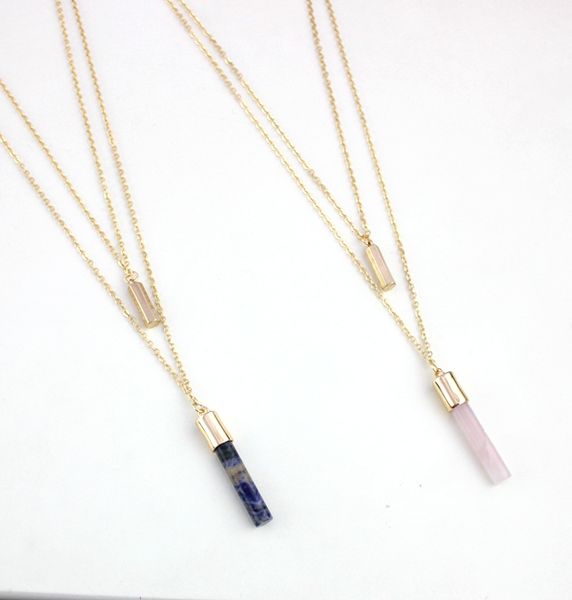 blue pink quartz double layer multilayer necklace cylinder natural stone gold plated sweater long necklaces for women jewelry, Silver
blue pink quartz double layer multilayer necklace cylinder natural stone gold plated sweater long necklaces for women jewelry, Silver