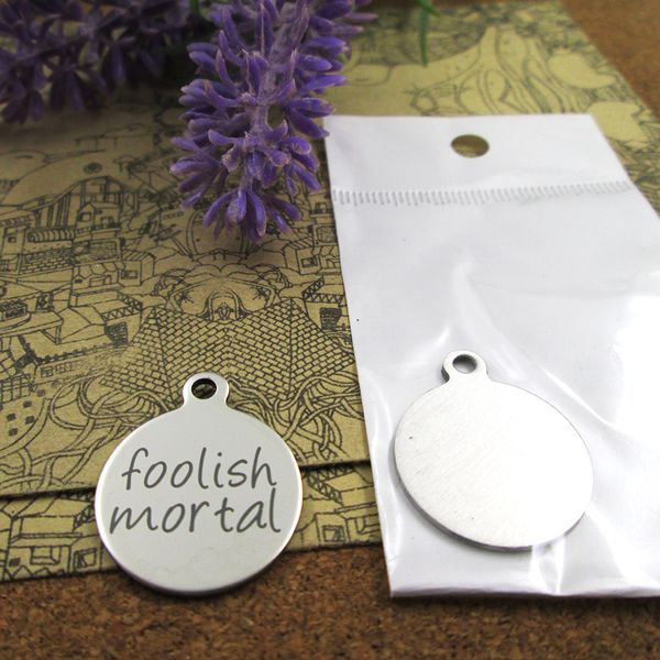40pcs--"foolish mortal"stainless steel charms more style for choosing diy charms pendants for necklace, Bronze;silver
40pcs--"foolish mortal"stainless steel charms more style for choosing diy charms pendants for necklace, Bronze;silver