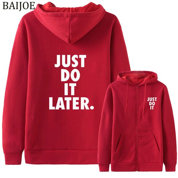 2018 autumn new arrival high jusr do it later printed sportswear men sweatshirt hip-hop male hooded hoodies jacket hoody clothin, Black
2018 autumn new arrival high jusr do it later printed sportswear men sweatshirt hip-hop male hooded hoodies jacket hoody clothin, Black