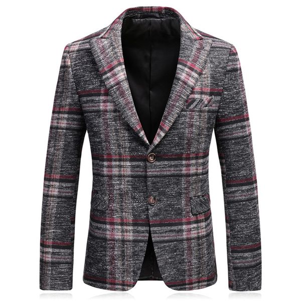 autumn winter new men's single-breasted woolen suit blazers fashion casual plaid cotton slim jacket coat male size m-3xl, White;black
autumn winter new men's single-breasted woolen suit blazers fashion casual plaid cotton slim jacket coat male size m-3xl, White;black