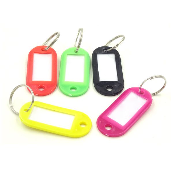 mix color plastic keychain key tags id label name tags with split ring for baggage key chains key rings, Silver
mix color plastic keychain key tags id label name tags with split ring for baggage key chains key rings, Silver