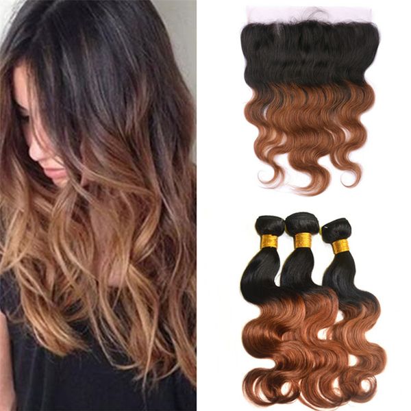 brazilian body wave ombre auburn 3 bundles with lace frontal closure 1b 30 ombre virgin human hair weaves and 13x4 frontal, Black;brown
brazilian body wave ombre auburn 3 bundles with lace frontal closure 1b 30 ombre virgin human hair weaves and 13x4 frontal, Black;brown