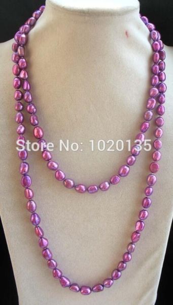 wow freshwater pearl necklace baroque deep purple 43" nature 8-10mm wholesale beads gift 2016, Silver
wow freshwater pearl necklace baroque deep purple 43" nature 8-10mm wholesale beads gift 2016, Silver