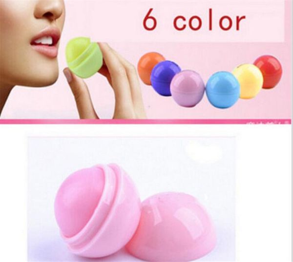 Cute Round Ball Lip Balm 3d Lipbalm Fruit Flavor Lip Smacker Natural Moisturizing Lips Care Balm Lipstick X085
