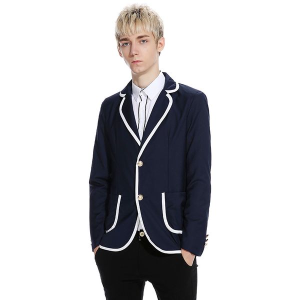 fashion preppy style casual blazer for men regular casual office jacket slim men wears, White;black
fashion preppy style casual blazer for men regular casual office jacket slim men wears, White;black