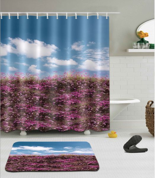 plain flower land 3d pattern print custom waterproof bathroom modern shower curtain polyester fabric bathroom curtain door mat sets
plain flower land 3d pattern print custom waterproof bathroom modern shower curtain polyester fabric bathroom curtain door mat sets