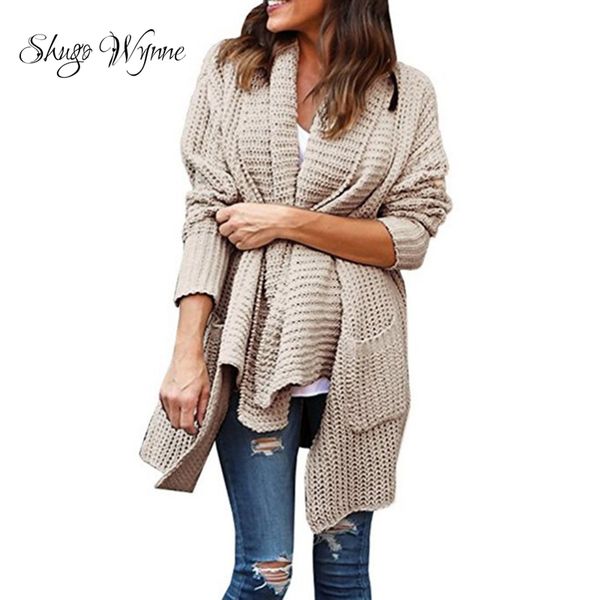 shugo wynne 2018 autumn winter new women fashion knit sweaters loose dual pocket irregular turndown collar sweater cardigan, White;black
shugo wynne 2018 autumn winter new women fashion knit sweaters loose dual pocket irregular turndown collar sweater cardigan, White;black