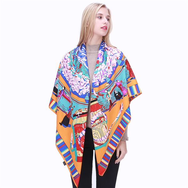 women shawl wrap scarf female tibet large twill square silk 130*130cm scarves new foulard pilgrimage hijab printing neckerchief fashion kkkm, White;black
women shawl wrap scarf female tibet large twill square silk 130*130cm scarves new foulard pilgrimage hijab printing neckerchief fashion kkkm, White;black