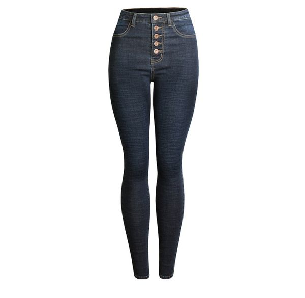 fashion women jeans high waist button women jeans skinny tight for four season, Blue
fashion women jeans high waist button women jeans skinny tight for four season, Blue