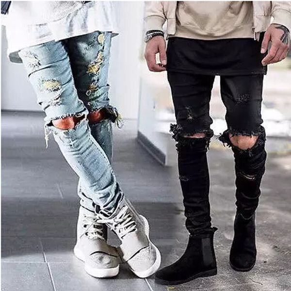 2018 new current spring autumn street men's hole motorcycle stretch jeans washed old pencil jeans with oocket, Blue
2018 new current spring autumn street men's hole motorcycle stretch jeans washed old pencil jeans with oocket, Blue