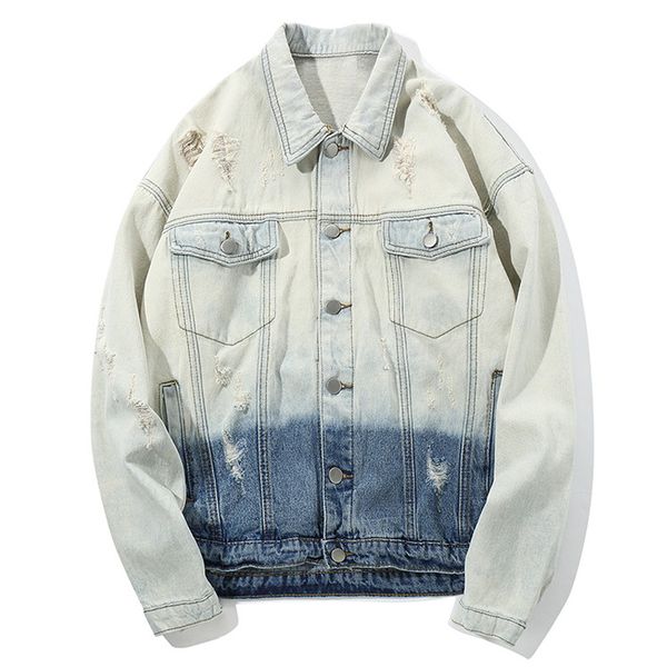 gradient denim jackets men 2018 autumn ripped jeans jacket hip hop jackets mens streetwear male clothing, Black;brown
gradient denim jackets men 2018 autumn ripped jeans jacket hip hop jackets mens streetwear male clothing, Black;brown