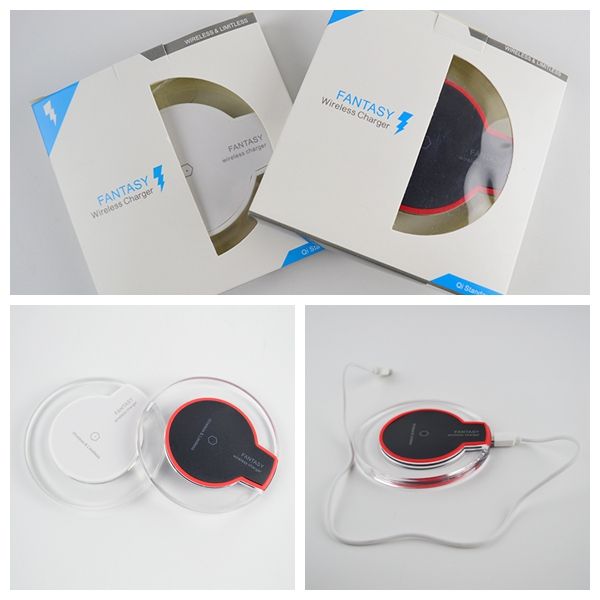 Qi wirele charger for iphone x 8 am ung magnetic induction mobile phone fa t charging round pad illuminate wirele charger retail box Qi wirele charger for iphone x 8 am ung magnetic induction mobile phone fa t charging round pad illuminate wirele charger retail box