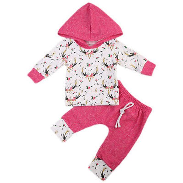 2pcs newborn baby clothes girls long sleeve patchwork deer hooded + long pants baby clothing, White
2pcs newborn baby clothes girls long sleeve patchwork deer hooded + long pants baby clothing, White