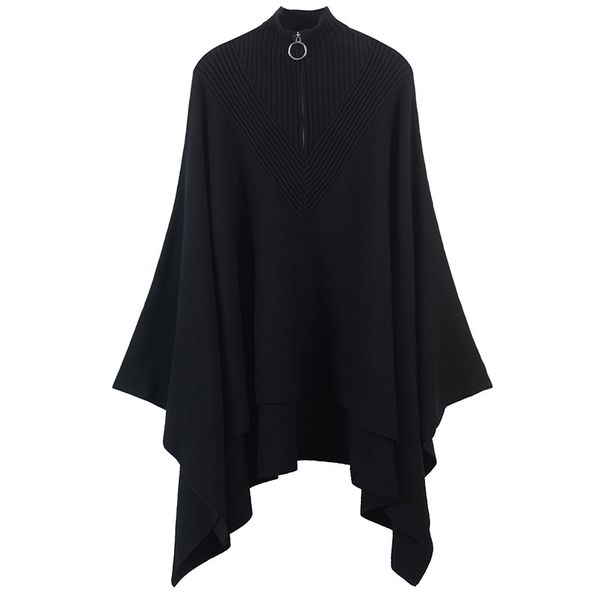 sruilee loose zipper sweater high-end 2018 new autumn winter turtleneck jumper women sweater cloak pullovers knit runway, White;black
sruilee loose zipper sweater high-end 2018 new autumn winter turtleneck jumper women sweater cloak pullovers knit runway, White;black