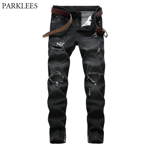 black zipper hem skinny jeans pants men 2018 brand ripped holes denim jeans trousers mens moto biker stretch distressed, Blue
black zipper hem skinny jeans pants men 2018 brand ripped holes denim jeans trousers mens moto biker stretch distressed, Blue