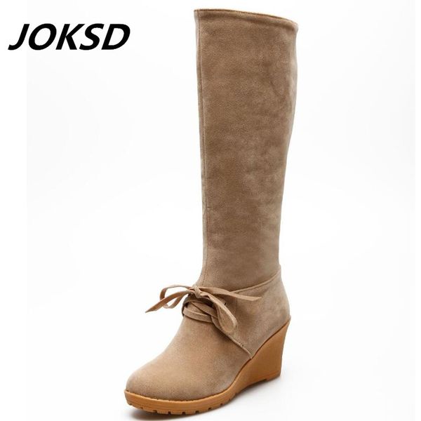 joksd women winter snow boots knee high solid wedge winter boots women warm plush ladies plus size 34-43 l129, Black
joksd women winter snow boots knee high solid wedge winter boots women warm plush ladies plus size 34-43 l129, Black