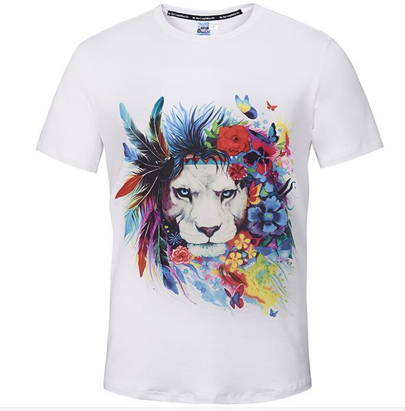 Summer T Shirt White O Neck Fashion Men 3D Tiger Printed Short Sleeve T Shirt Top Tees M-3XL
Summer T Shirt White O Neck Fashion Men 3D Tiger Printed Short Sleeve T Shirt Top Tees M-3XL