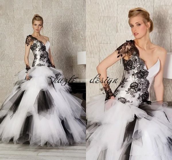 black and white gothic wedding dresses ruffles ball gown tulle sweetheart short sleeve lace 2018 custom made vintage plus size bridal gowns
black and white gothic wedding dresses ruffles ball gown tulle sweetheart short sleeve lace 2018 custom made vintage plus size bridal gowns