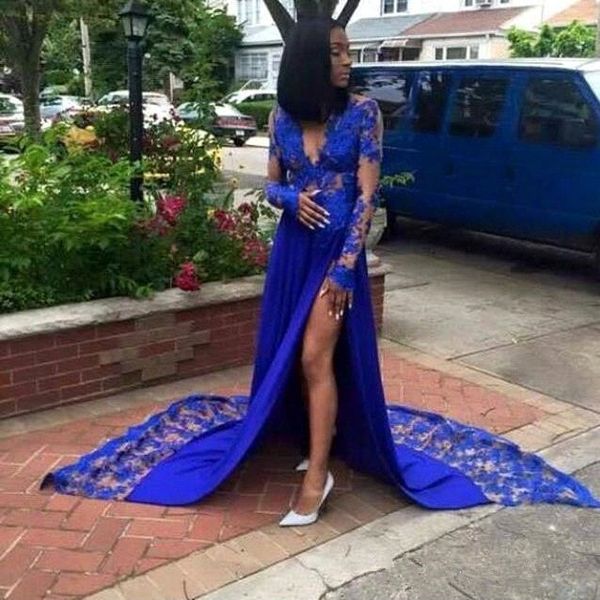 royal blue sexy high раздельное пром платья 2019 новый дизайн пользовательского модные глубокий v-образным вырезом с длинным рукавом кружева, Black
royal blue sexy high раздельное пром платья 2019 новый дизайн пользовательского модные глубокий v-образным вырезом с длинным рукавом кружева, Black