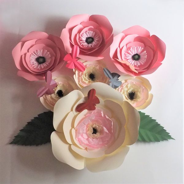 Unique Giant Cardstock Paper Flowers 7PCS+Leaves 2PCS+Butterflies 5PCS Wedding & Event Decor Baby Nursery Windows Display Decorations Home
Unique Giant Cardstock Paper Flowers 7PCS+Leaves 2PCS+Butterflies 5PCS Wedding & Event Decor Baby Nursery Windows Display Decorations Home