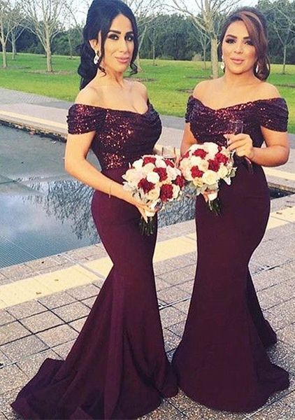 fashion burgundy mermaid bridesmaid dress long 2018 off the shoulder with short sleeves sequined prom evening formal dresses for women, Red;white
fashion burgundy mermaid bridesmaid dress long 2018 off the shoulder with short sleeves sequined prom evening formal dresses for women, Red;white