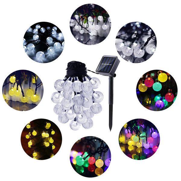 30led 8 modes crystal ball string lights solar powered fairy light for wedding christmas party festival outdoor indoor decoration
30led 8 modes crystal ball string lights solar powered fairy light for wedding christmas party festival outdoor indoor decoration