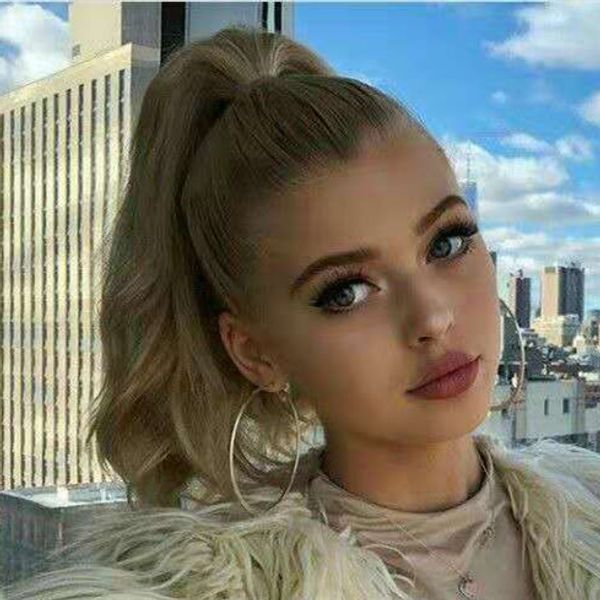 celebrity wavy blonde human hair drawstring pony tail hairpiece clip in honey blonde fancy ponytail hair extensions 14inch 120g, Black
celebrity wavy blonde human hair drawstring pony tail hairpiece clip in honey blonde fancy ponytail hair extensions 14inch 120g, Black