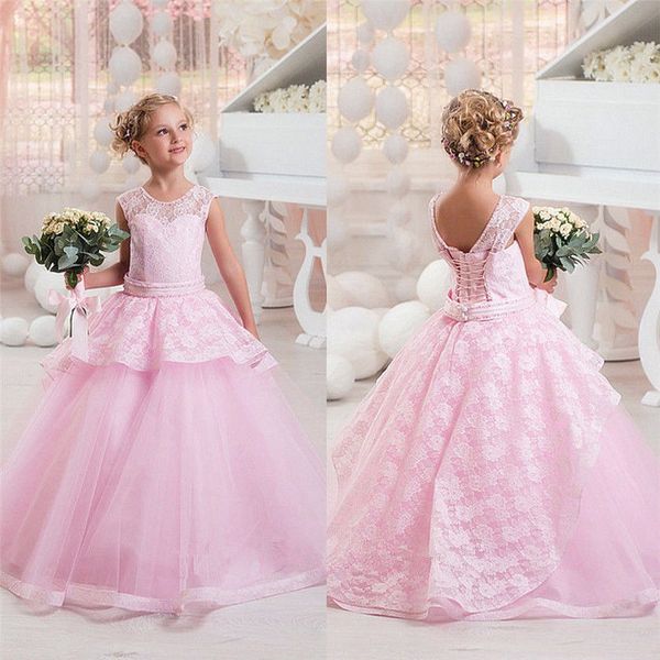 pink lace tulle flower girl dress wedding bridesmaid pageant birthday princess gown, White;blue
pink lace tulle flower girl dress wedding bridesmaid pageant birthday princess gown, White;blue
