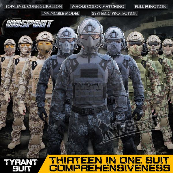 wosport cs tactical set 13-in-1 ghillie suits tactical suits with helmet mask headset goggle belt vest leg bag function sling, Camo
wosport cs tactical set 13-in-1 ghillie suits tactical suits with helmet mask headset goggle belt vest leg bag function sling, Camo