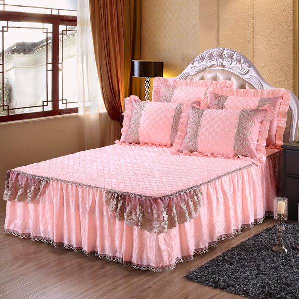 velvet bed skirt single piece / three piece set bed sheet cover invisible printed lace home decoration
velvet bed skirt single piece / three piece set bed sheet cover invisible printed lace home decoration