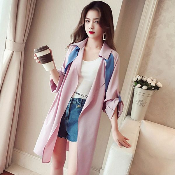 harajuku sweet pink trench women patchwork turn-down collar long sleeve cardigan office lady autumn long coat plus size 3xl 4xl, Tan;black
harajuku sweet pink trench women patchwork turn-down collar long sleeve cardigan office lady autumn long coat plus size 3xl 4xl, Tan;black