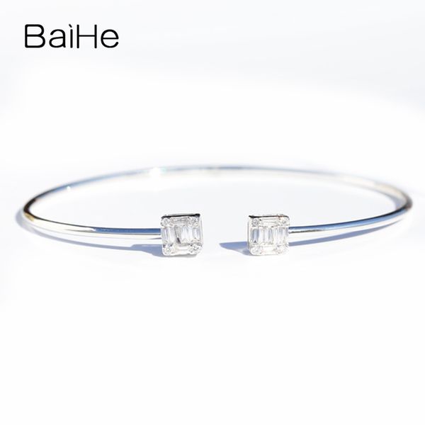 baihe solid 14k white gold(au585) 0.38ct round single cut & square cut 100% genuine natural diamonds engagement gift bracelet, Golden;silver
baihe solid 14k white gold(au585) 0.38ct round single cut & square cut 100% genuine natural diamonds engagement gift bracelet, Golden;silver