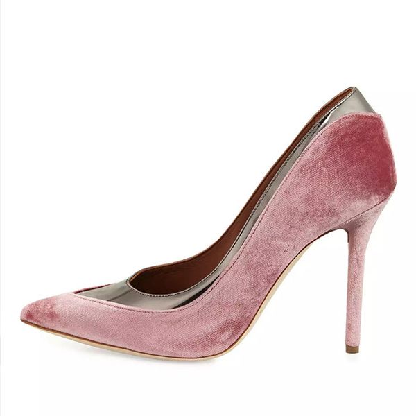 spring velvet high heels dress shoes women pumps slip on pointed toe thin heels women patchwork pumps wedding shoes, Black
spring velvet high heels dress shoes women pumps slip on pointed toe thin heels women patchwork pumps wedding shoes, Black