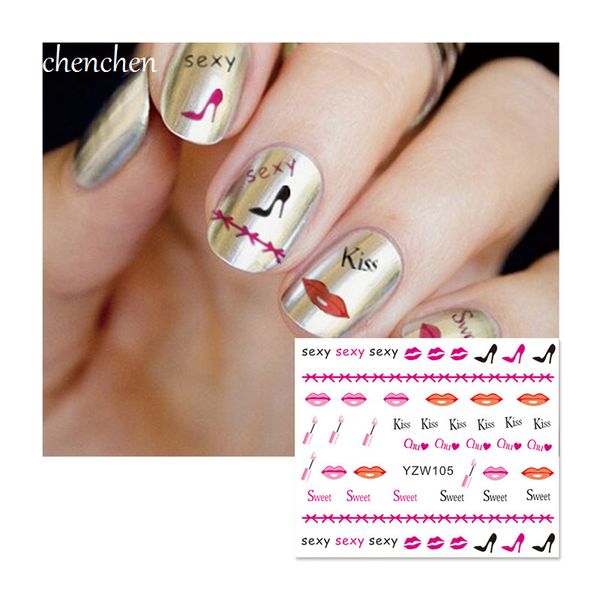 water sticker for nails art all decorations sliders sweet kiss lip adhesive nail design decals manicure lacquer accessoires, Black
water sticker for nails art all decorations sliders sweet kiss lip adhesive nail design decals manicure lacquer accessoires, Black