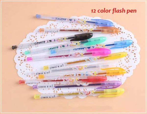 12 color pen, children cartoon, graffiti, painting, glitter, crystal, pen, princess, and princess, Black;red
12 color pen, children cartoon, graffiti, painting, glitter, crystal, pen, princess, and princess, Black;red