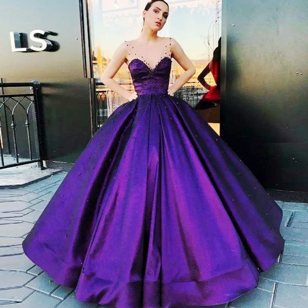 fashion arabia dubai quinceanera dresses glamorous royal purple ball gown prom dresses see through neck pearls sweet 16 dress evening dress, Blue;red
fashion arabia dubai quinceanera dresses glamorous royal purple ball gown prom dresses see through neck pearls sweet 16 dress evening dress, Blue;red