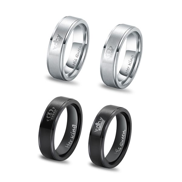 1 pcs new fashion vintage stainless steel couple rings for lovers couple jewelry wedding party rings wholesale, Silver
1 pcs new fashion vintage stainless steel couple rings for lovers couple jewelry wedding party rings wholesale, Silver
