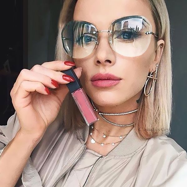 luxury sunglasses new fashion women rimless square sunglasses girls brand designer thick pink gradient cutting lens glasses
luxury sunglasses new fashion women rimless square sunglasses girls brand designer thick pink gradient cutting lens glasses