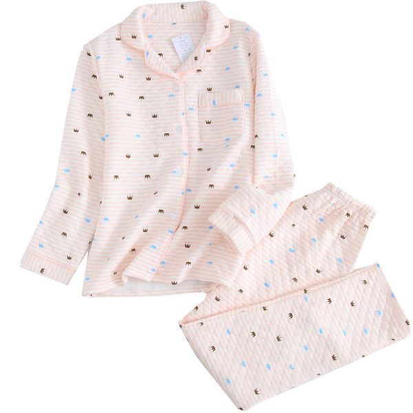 winter long sleeve thickening cotton interlayer pajama sets women plus size nightwear cartoon sleepwear blouses pijama, Blue;gray
winter long sleeve thickening cotton interlayer pajama sets women plus size nightwear cartoon sleepwear blouses pijama, Blue;gray