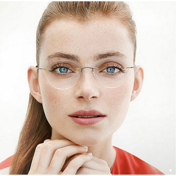 mincl 2017 cat rimless prescription glasses frame women titanium eyeglasses myopia optical frames eyewear silhouett lxl, Silver
mincl 2017 cat rimless prescription glasses frame women titanium eyeglasses myopia optical frames eyewear silhouett lxl, Silver