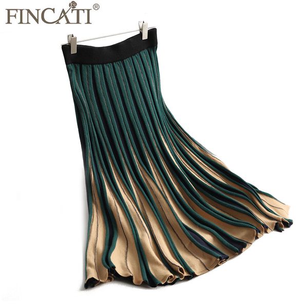 skirt women 2018 autumn winter new fashion cashmere blending contrast color patchwork golden line striped knit pleated skirts, Black
skirt women 2018 autumn winter new fashion cashmere blending contrast color patchwork golden line striped knit pleated skirts, Black