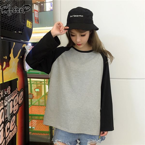 hzirip 2018 spring autumn women korea chic women t shirt long sleeve casual hit color harajuku female loose t-shirts, White
hzirip 2018 spring autumn women korea chic women t shirt long sleeve casual hit color harajuku female loose t-shirts, White