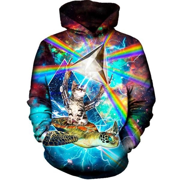 новый arrrrval мода мужчины / женщины алмаз кольцо черепаха catfunny 3d печатных crewneck толстовка толстовки мода повседневная толстовки h1, Black
новый arrrrval мода мужчины / женщины алмаз кольцо черепаха catfunny 3d печатных crewneck толстовка толстовки мода повседневная толстовки h1, Black