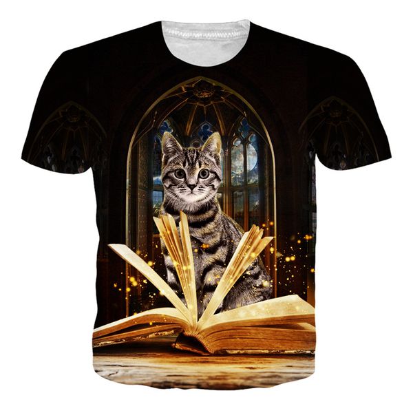 fashion book cat t-shirt funny 3d printed women/men short sleeve summer t-shirt casual k119, White;black
fashion book cat t-shirt funny 3d printed women/men short sleeve summer t-shirt casual k119, White;black